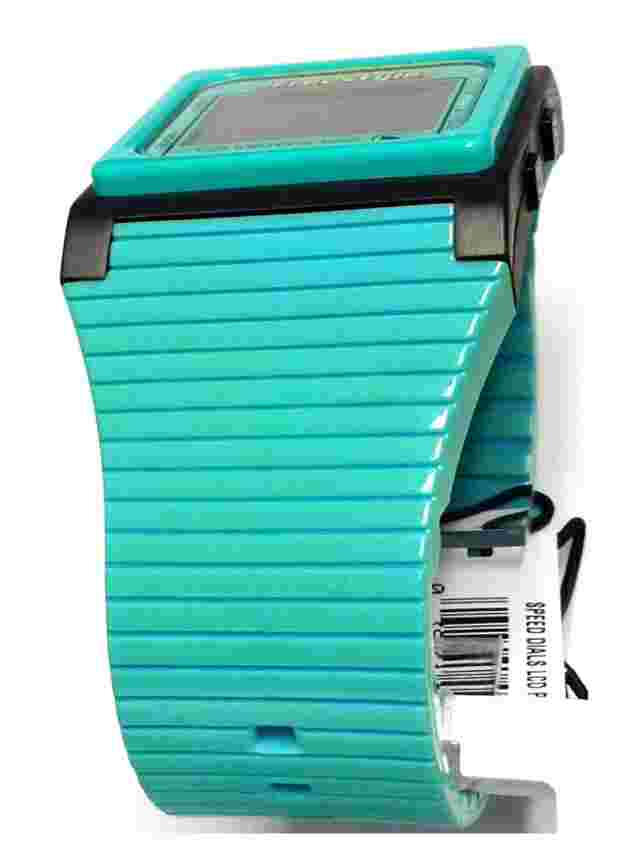Freestyle Speed Dial TEAL FS84854 LCD Digital Square Dial Womens Sport Watch