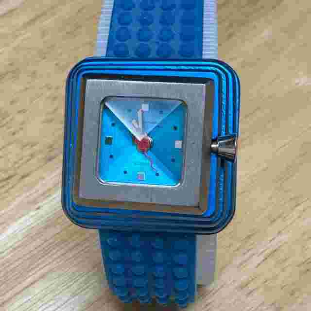 No Boundaries Quartz Watch Unisex Blue Square Pyramid Analog ~ Needs Battery