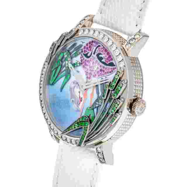 Boucheron Crazy Jungle Flamingo Diamond Bezel Women's Luxury Watch