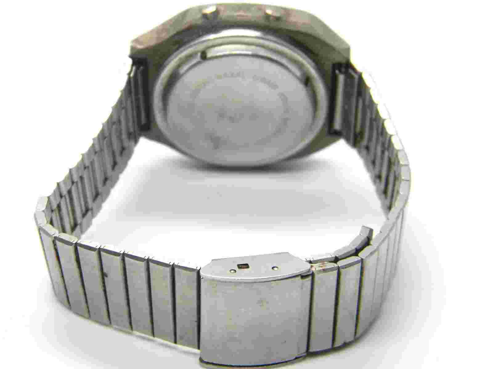 C mens Vintage Marcel Digital LCD Rectangle Tank Chronograph Old Watch Parts lot
