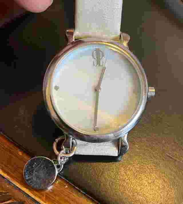 Women's 36mm Jennifer Lopez Watch, MOP Face, Leather Band