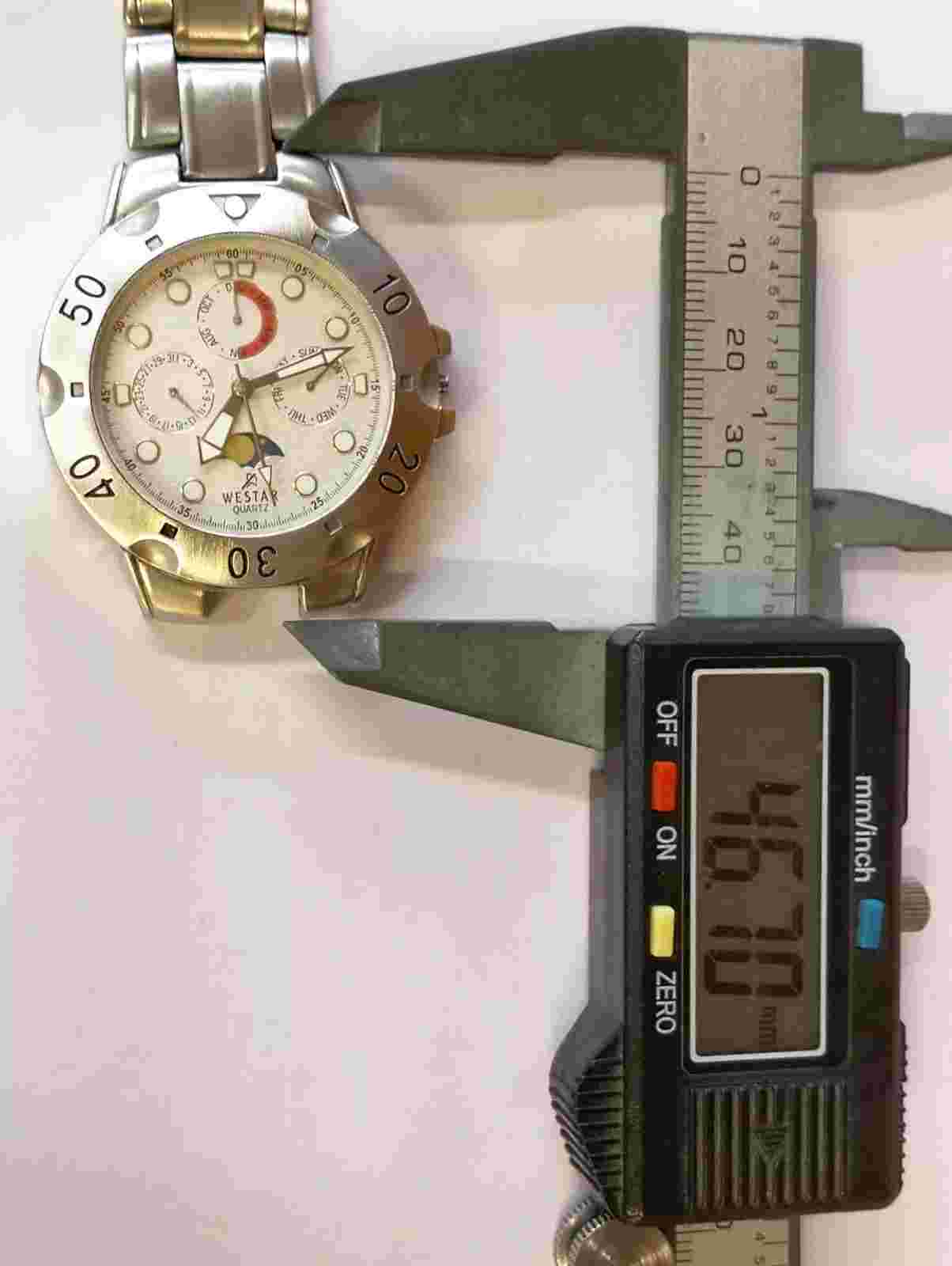 WESTAR MULTIFUNCTION QUARTZ MOON PHASE MEN'S NOT WORKING PARTS PURPOSE