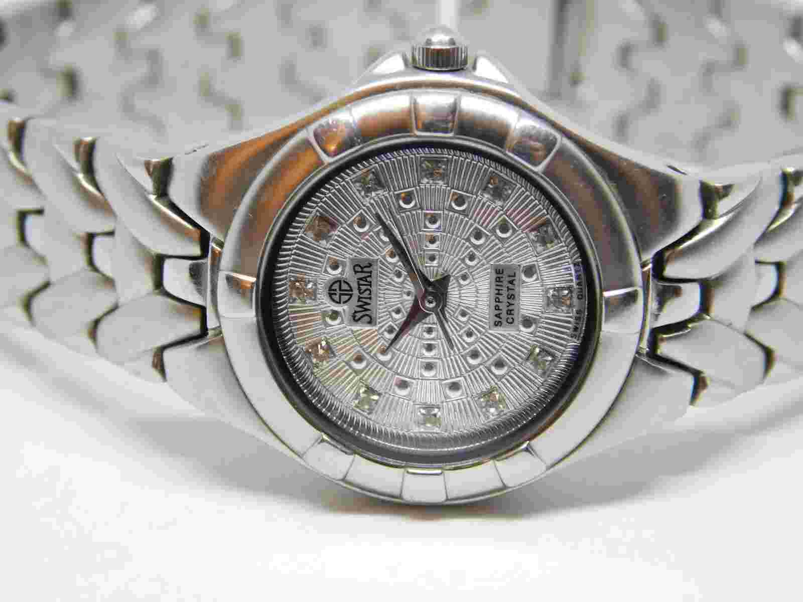 Swistar 1012-5L 2000/05 Swiss Made Quartz Women's Watch Sz. 6 1/2" New Battery