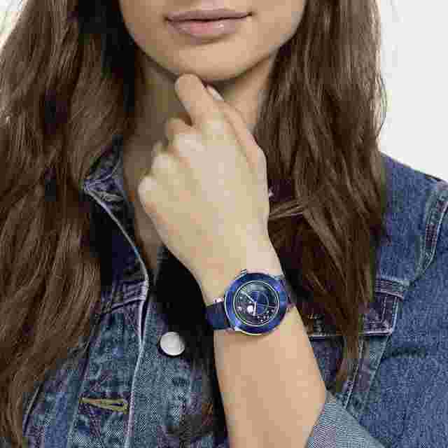 Swarovski Women's Octea Lux 39mm Leather Band Steel Case Quartz Watch 5516305