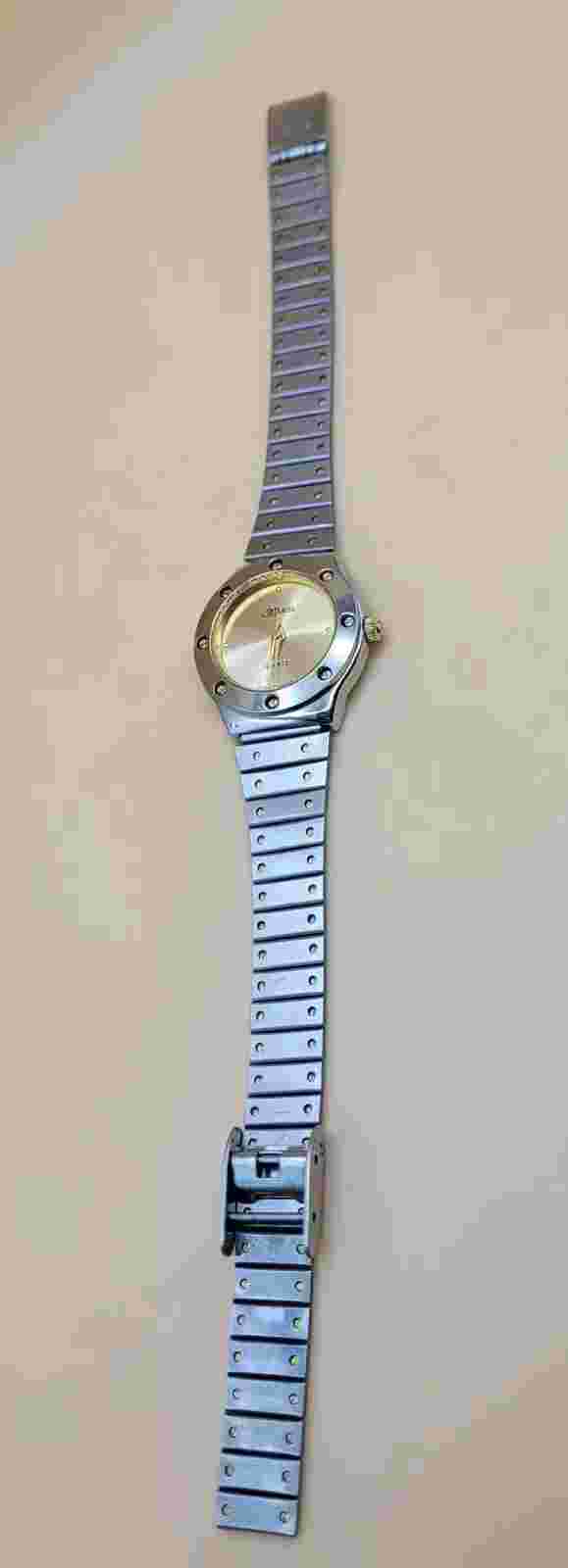 Vintage MARCEL Quartz Two Tone (Silver & Gold) Womens' Watch ~ Japan **WORKING**