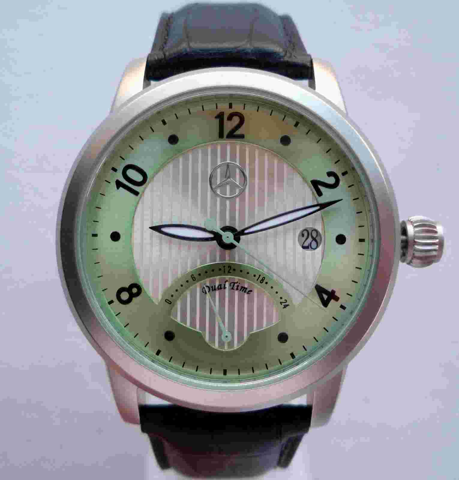 Mercedes Benz Classic Pocket Design Retro Line Car Accessory Dual Time GMT Watch