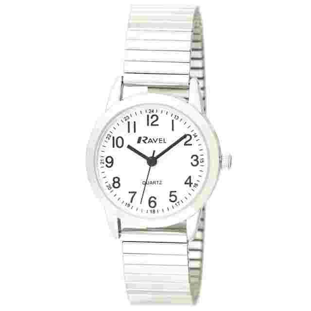 Ravel Ladies Watch With Silver Tone Bracelet Anti Allergic