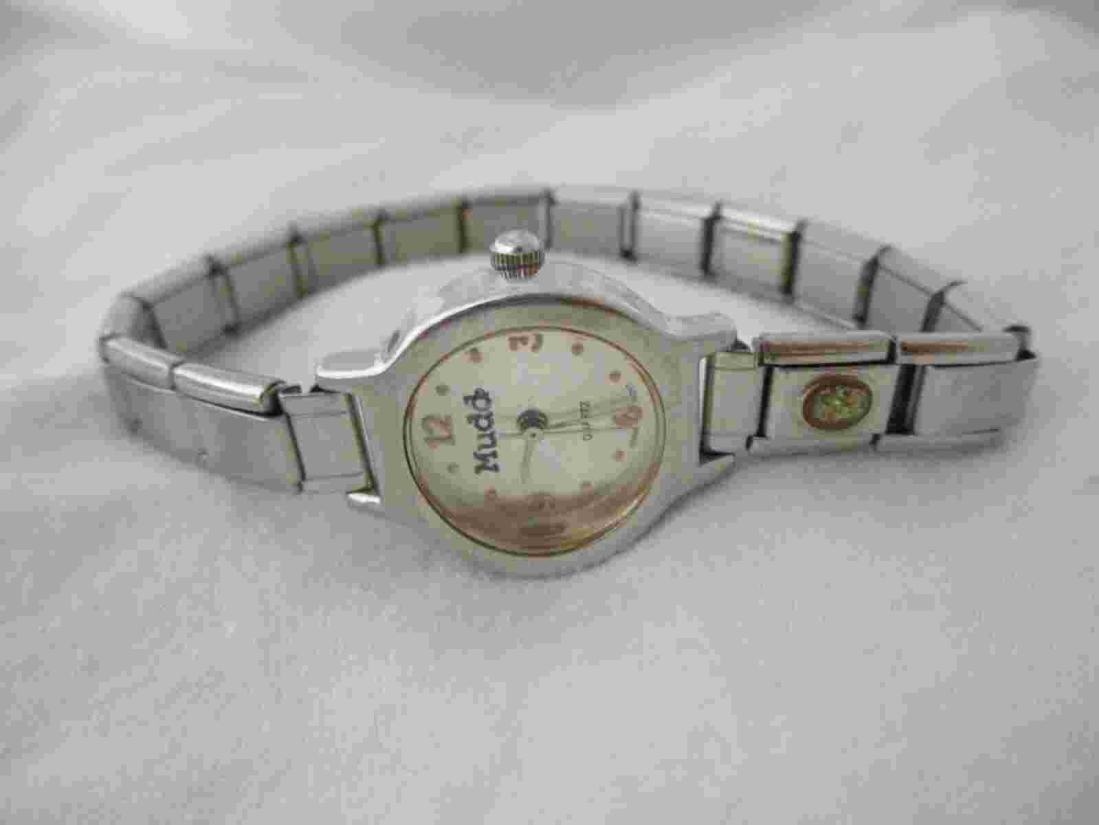 Mudd ANGEL Watch, Metal Expansion Band, WORKING!