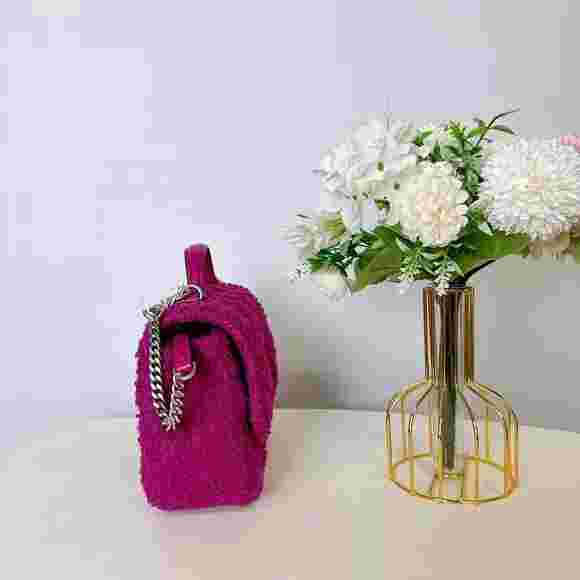 Tory Burch 153528 WILLA BOUCLE MINI TOP HANDLE BAG IN PRICKLY PEAR