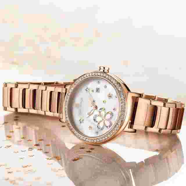 Naviforce Silver Dial Rose Gold Stainless Steel Strap Women Watch NF5016 RG/W
