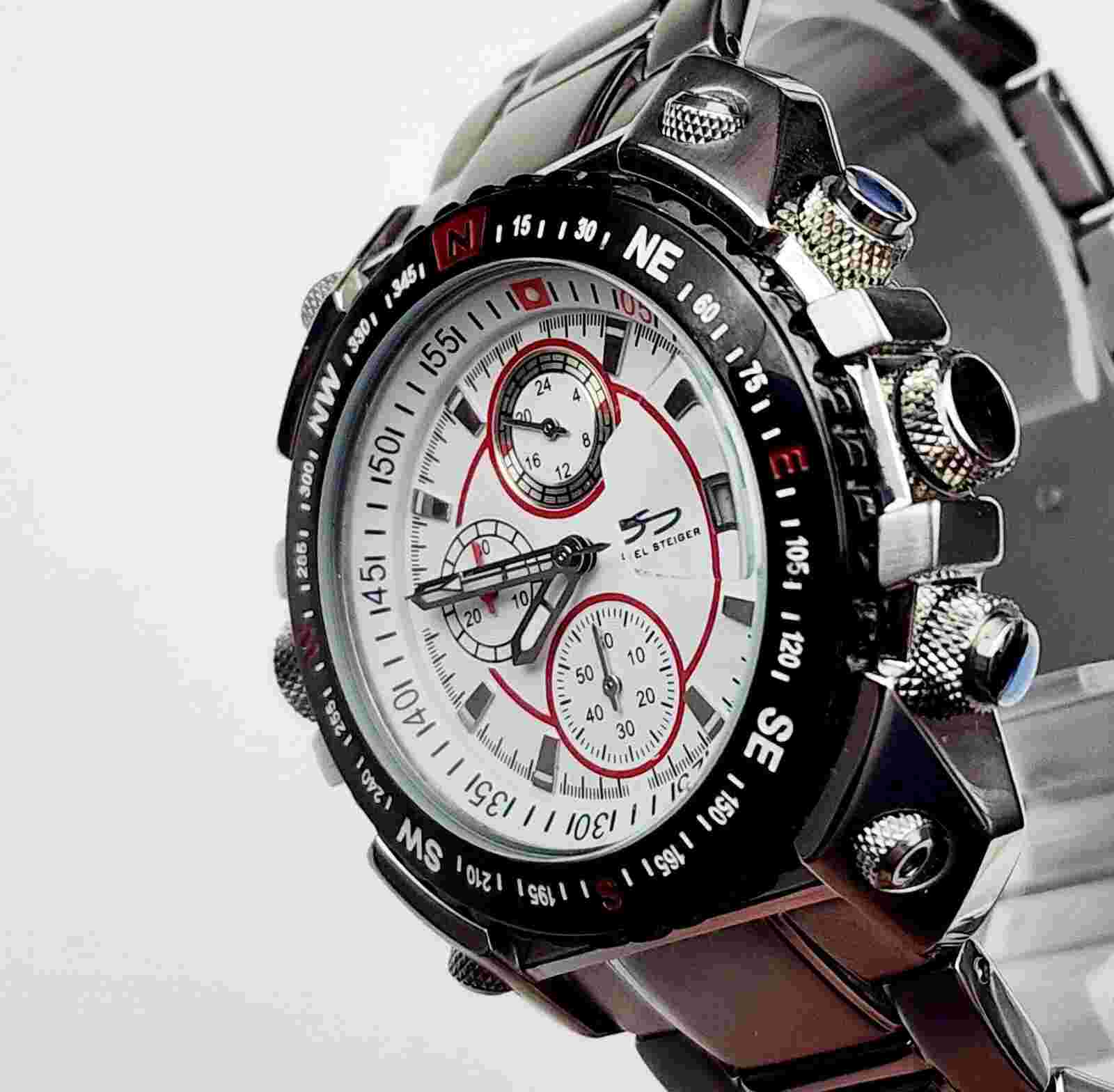 Men's CHRONOGRAPH Watch DANIEL STEIGER 9067S-M. Extra Links