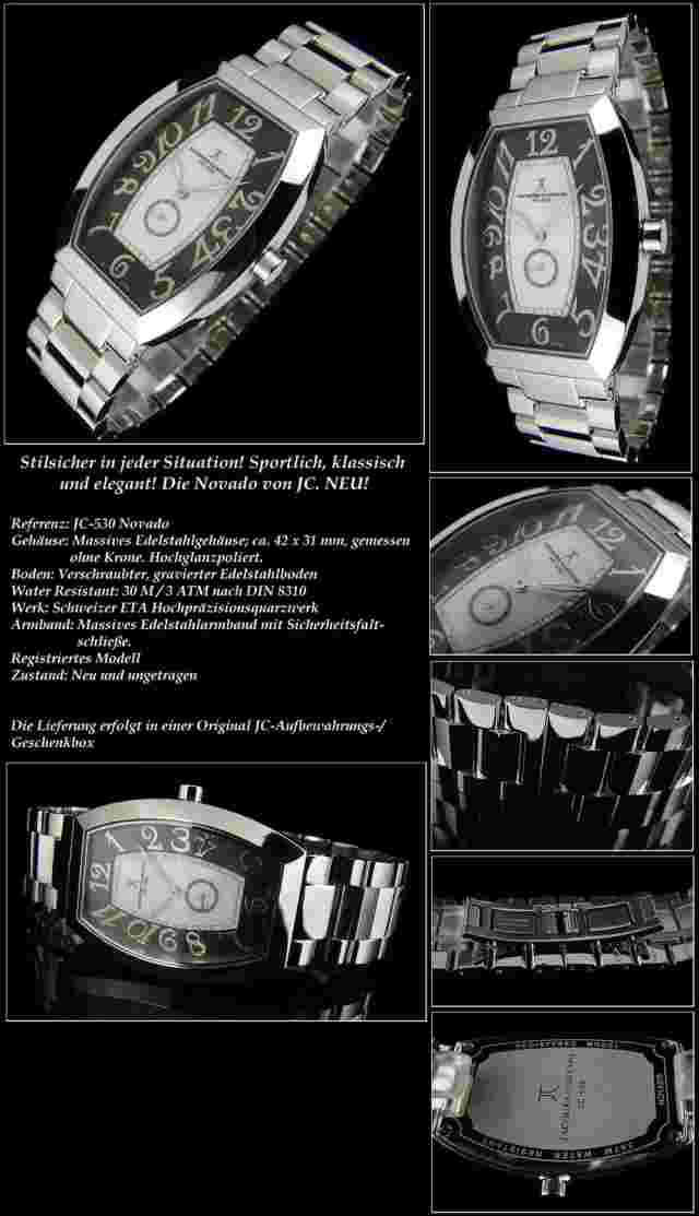 JACQUES CANTANI Novado JC-530 Series Luxury Watch Bananas Style Case Form