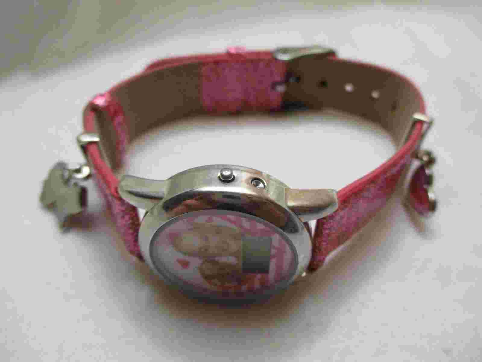 Jojo Siwa Nickelodeon Digital Wristwatch Silver Tone Pink Sparkly Buckle Band