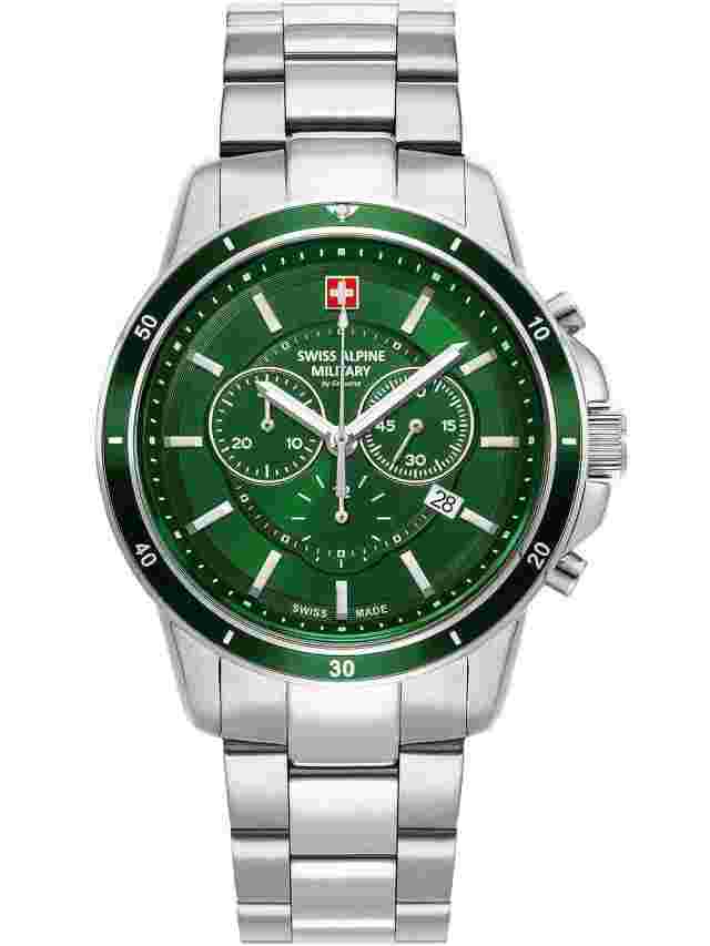 Swiss Alpine Military 7089.9134 Chronograph Mens Watch 44mm 10ATM