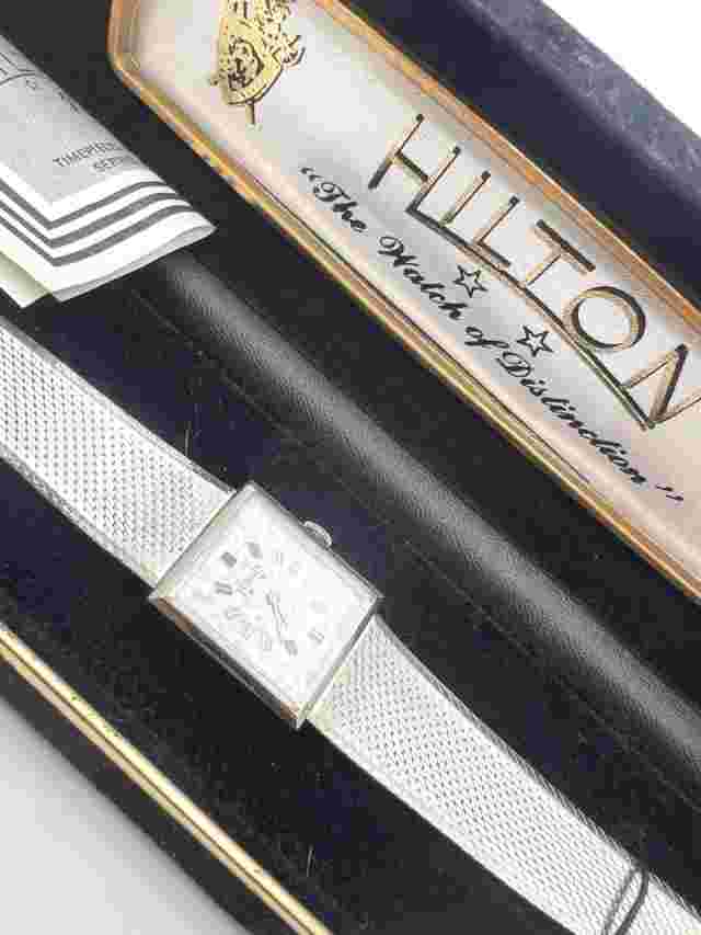 Hilton Vintage Tank watch with box/paper working