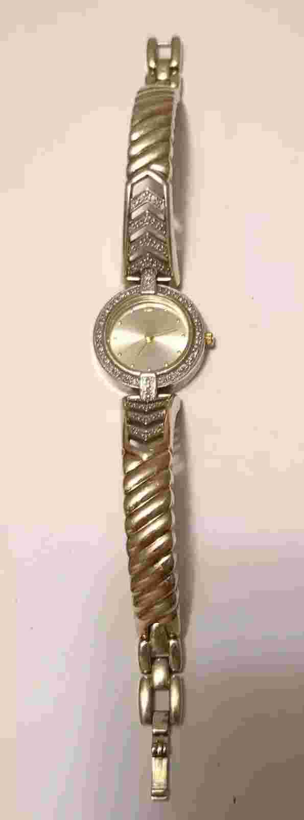 Vintage Danbury Mint Watch 14K gold plated silver w/ diamonds