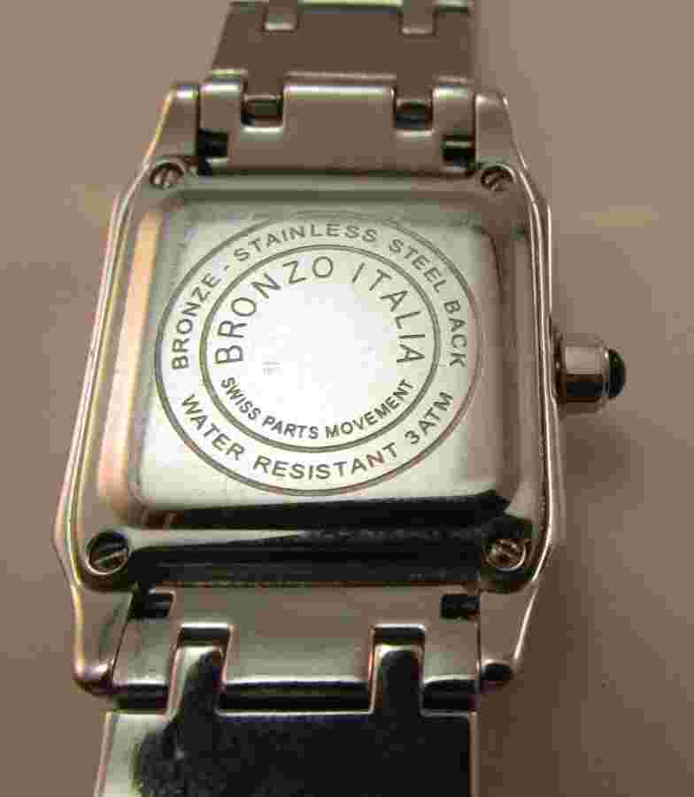 Bronzo Italia Ladies Quartz Watch MOP Face Swiss Parts Stainless Runs Great