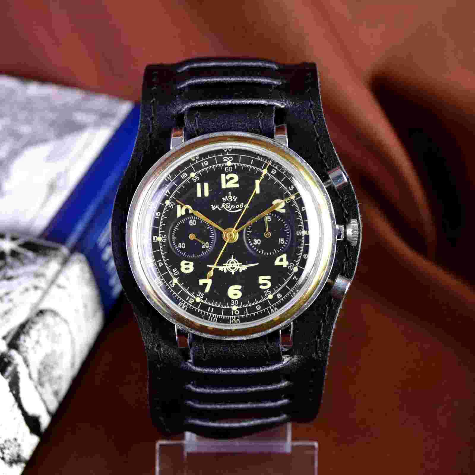 Soviet Strela Vintage Watch 1MChZ Kirova Military Chronograph Men's Watch