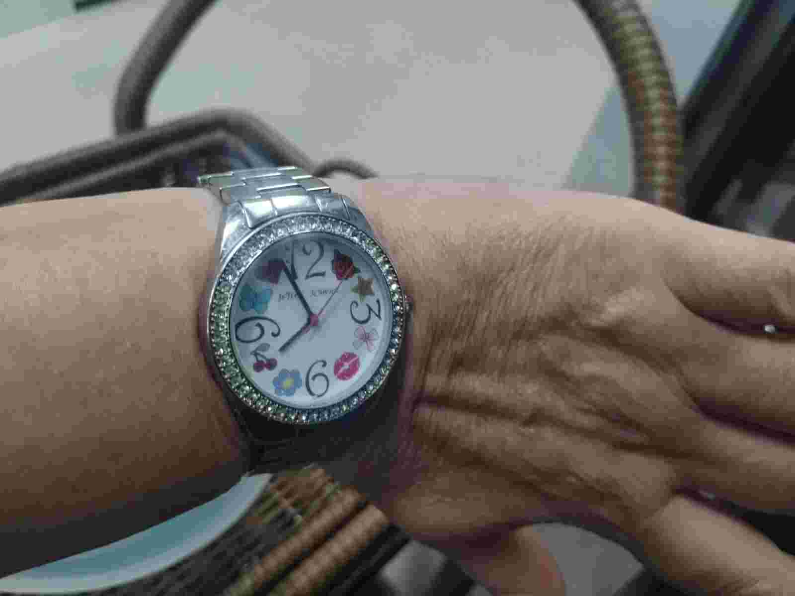 Betsey Johnson Silver Watch  W/ Heart, Butterfly, Flowers, Bow, Etc. Runs- Read