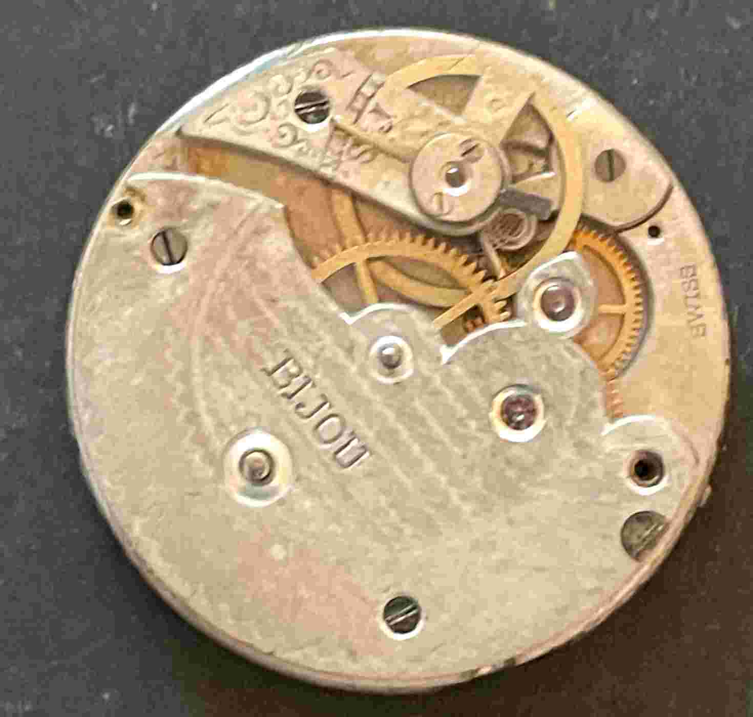Antique Bijou Pocket Watch Movement Parts/Repair 0s Hands Swiss 29.8mm