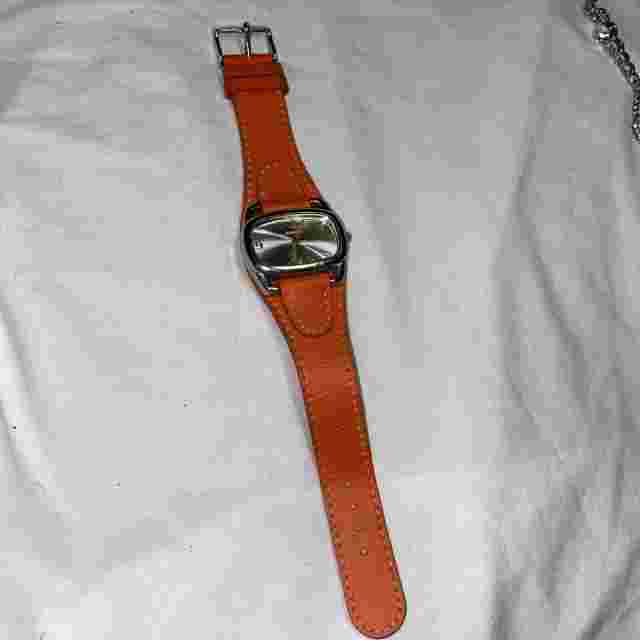 Dickies Women's Orange Buckle Band Analog Watch