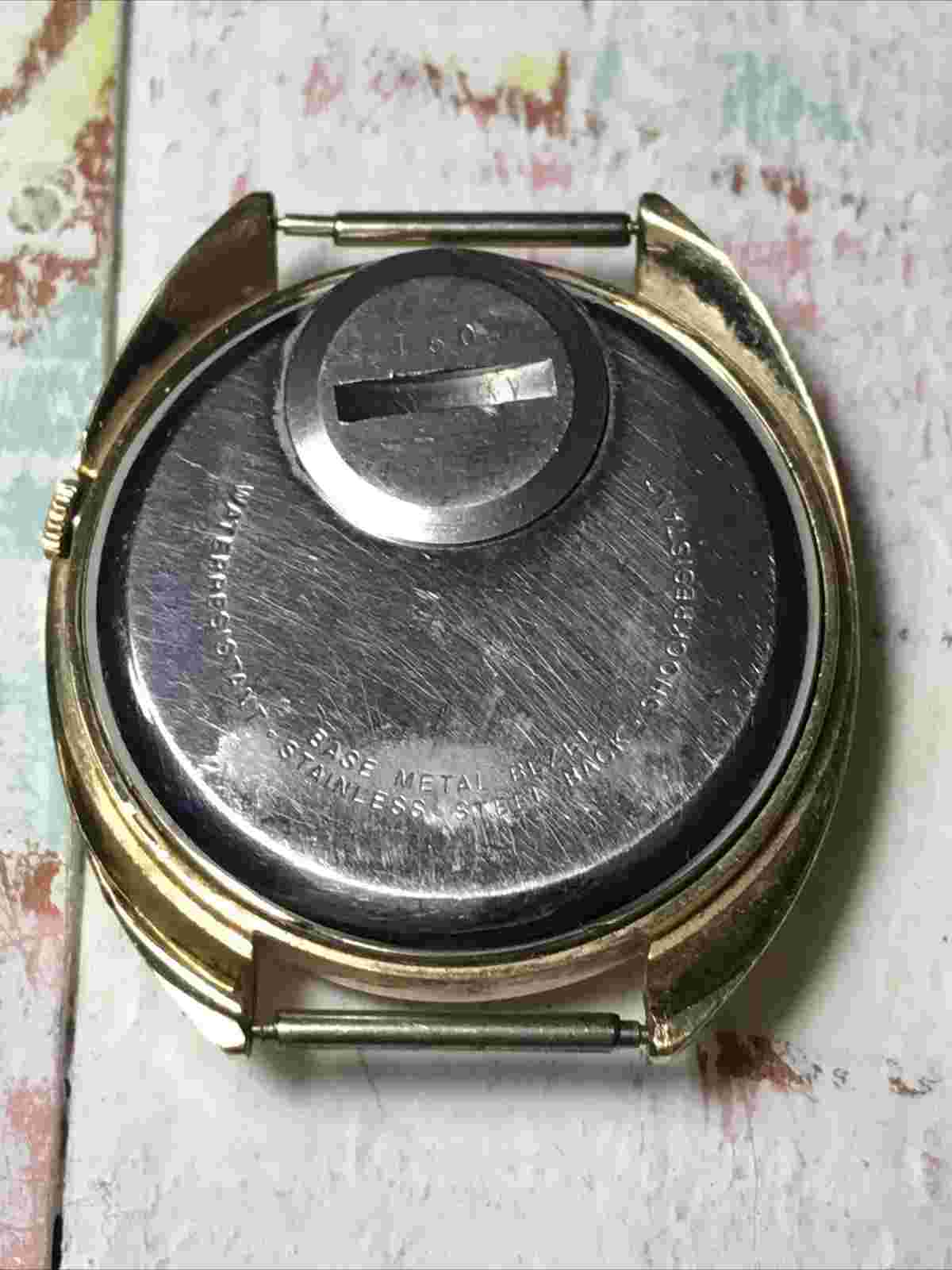 STELLARIS TRANSISTORIZED ELECTRONIC JAPAN CROWN AT 2 VINTAGE 1970s BROKEN WATCH