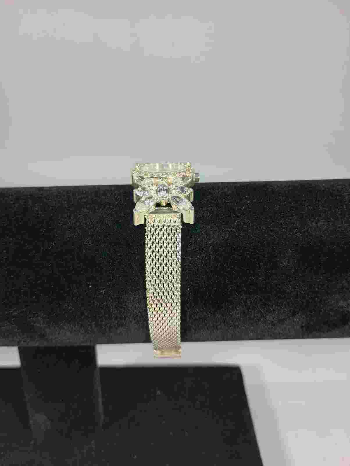Lenox Watch 925 Sterling Silver Crystal Butterfly Mesh Band w/ Box NEW BATTERY