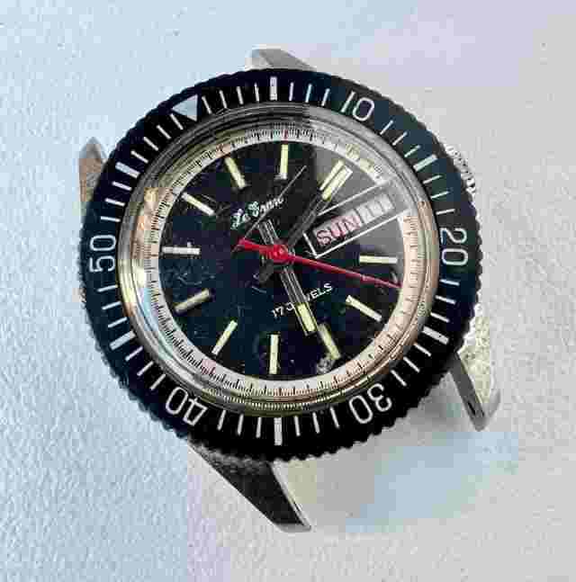 LeGran Automatic Watch Vintage Ladys Black Dial 17 Jewels To Restoration