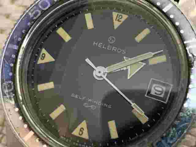 Vintage Helbros Self Winding Stainless Steel Dive Diver Watch 38mm