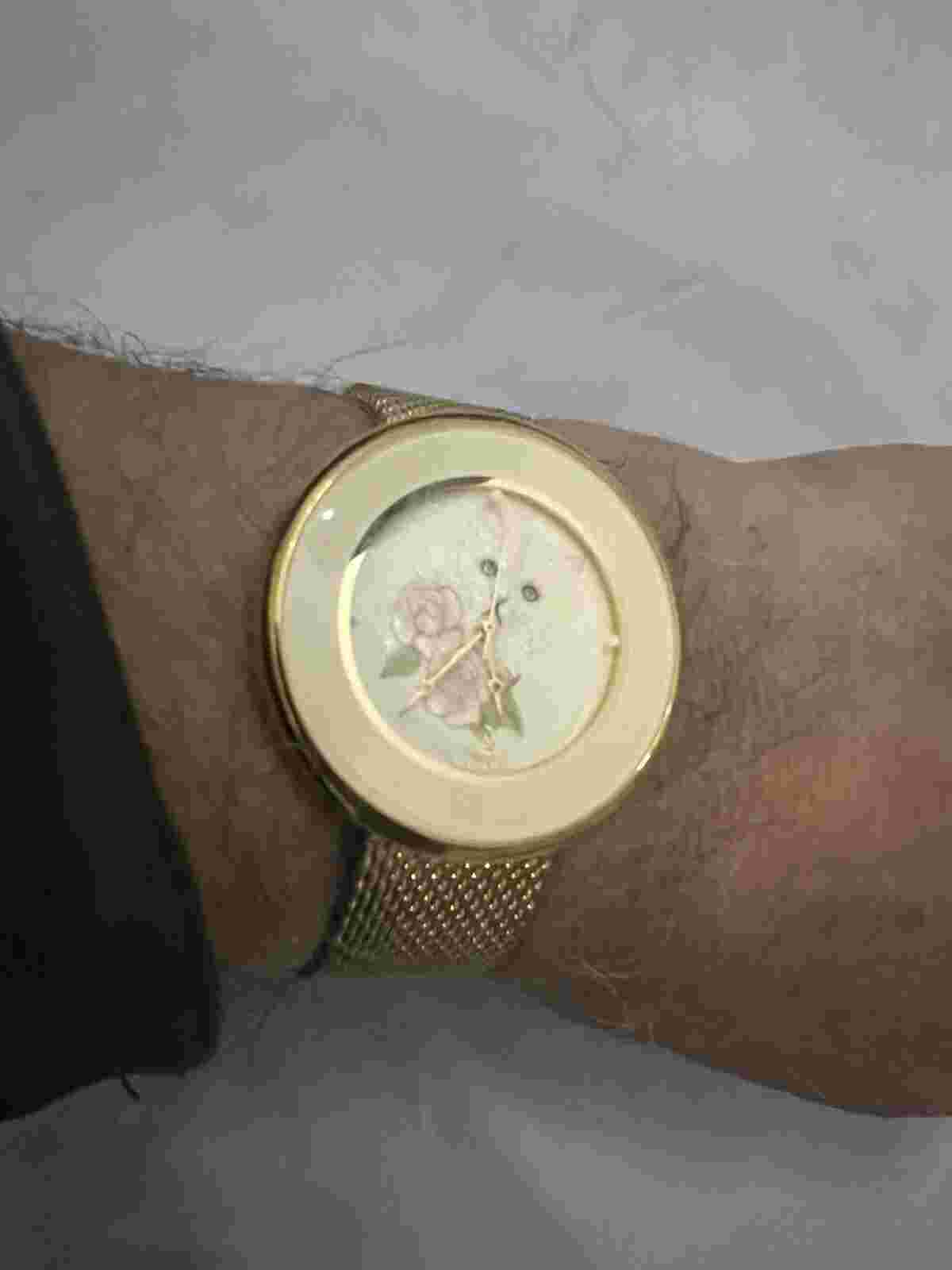 danbury mint Kitten Ladies watch 14 K plated,38mm Case,2035 Japan, easy adjustab