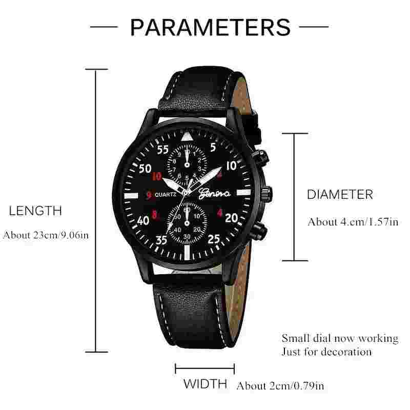 1pc Men's Fashion Pop Leather Belt Stainless Steel Quartz Watch White/Brown