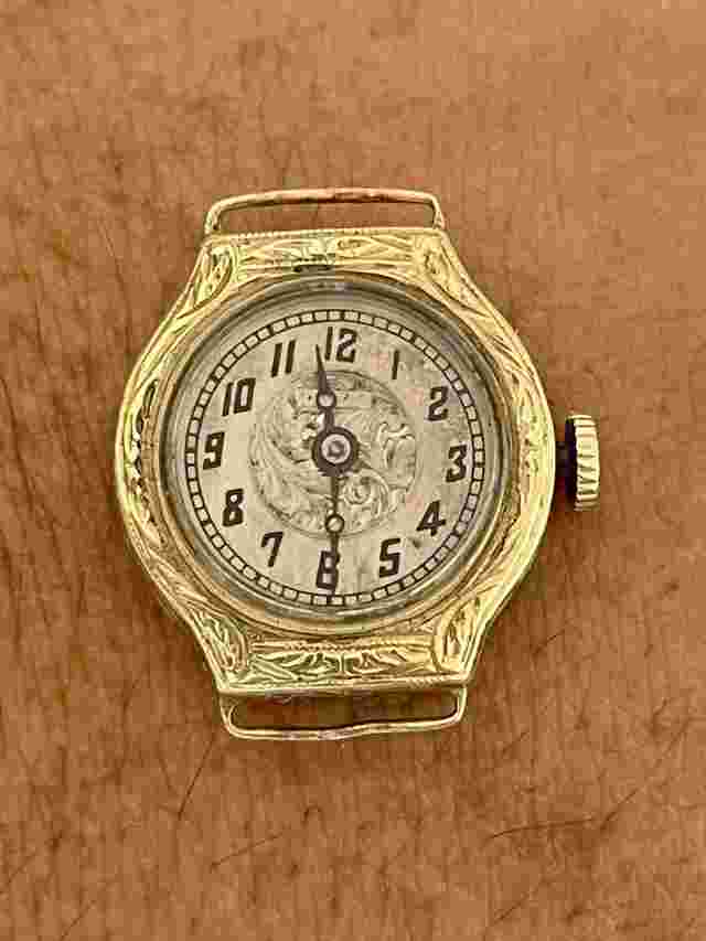 Vintage Orvin 14K Gold Case Women's Mechanical Watch, Working (F118)
