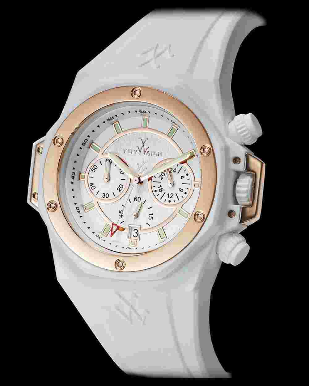 TOYSTRONG CHRONO WHITE AND ROSE GOLD