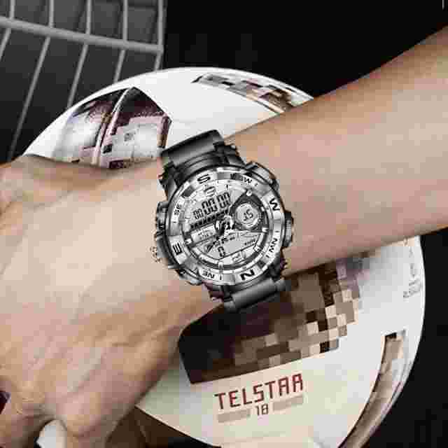 Reloj Digital Militar Relojes de Moda Para Hombres Smart Inteligente LED Cuarzo