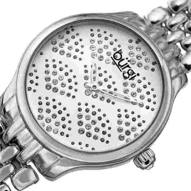 Burgi Ladies Swarovski Crystal Pebble Style Bracelet Watch