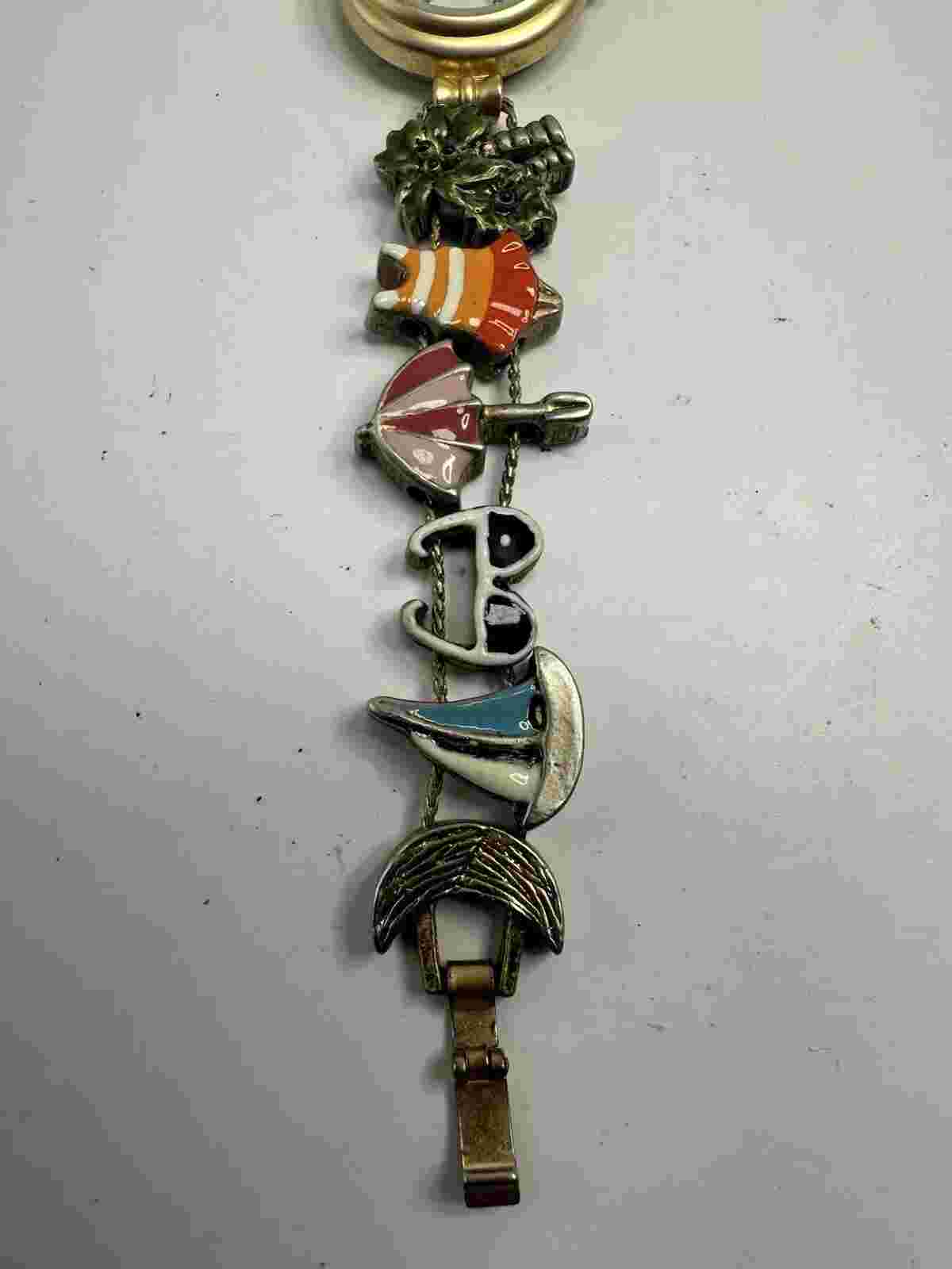 Jennie B Beach Theme Ladies Charm Watch New Battery 24MM 8" Sailboat D21