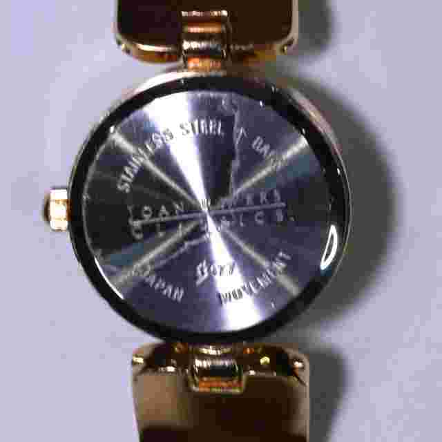 Joan Rivers Womens Watch Gold Tone Brown Detail Roman Numeral