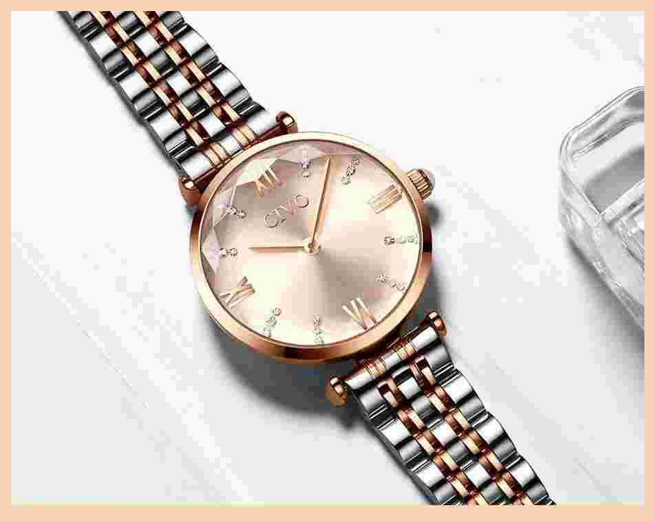 CIVO Luxury / Elegant Crystal Stainless Steel Japanese Quartz Watch - Ladies