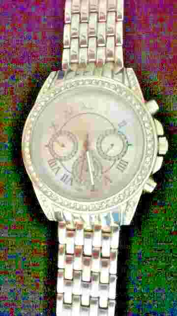 Louis Bolle Chronograph Watch Luxury Edition Round Brilliant Cut Quartz