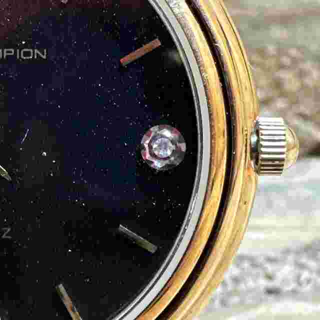 J.B. Champion Quartz 33mm Black Crocodile Calf Band Untested I643