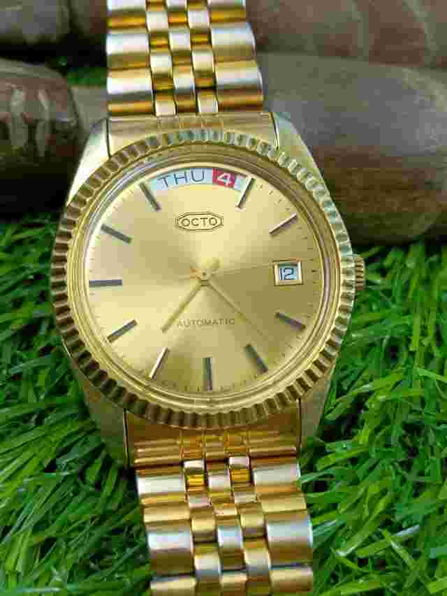 AUTHENTIC OCTO AUTOMATIC PRESIDENT DAY DATTE SWISS MEN'S ETTA MINT 6338123Y