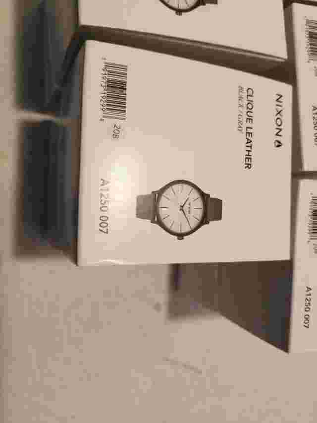 Nixon Women's Clique Leather 38mm Watch Black/coral