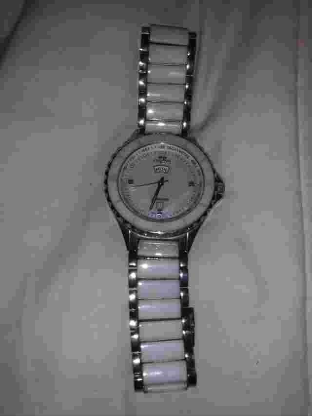 Oniss Paris Mens On8012-m White Swiss Quartz Ceramic Stainless Steel Watch