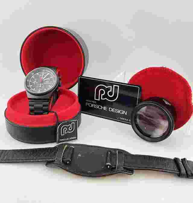 Mint🏆 Porsche Design 7176 Orfina Chronograph Black PVD Top Gun Lemania 5100 NOS