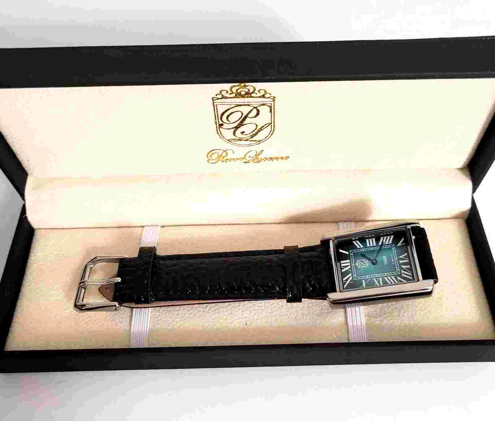 ️NEW in Gift Box Pierre Lucerne Aquamarine 1888 Men's Luxury Tank Watch