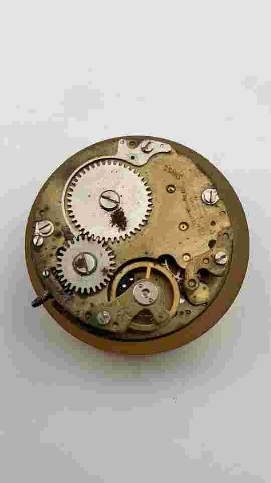 Vintage 34MM Genova Swiss Watch BFG? Movement Parts Repair READ