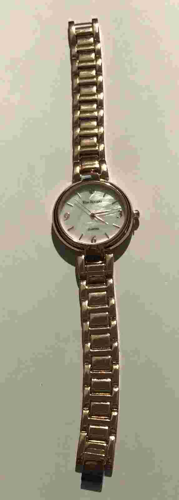 Kim Rogers rose gold tone watch and bracelet with genuine diamond accent