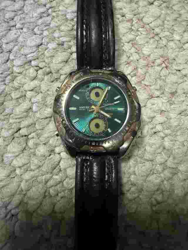 America Perry Ellis Stainless Steel Watch - Leather Band - No Battery