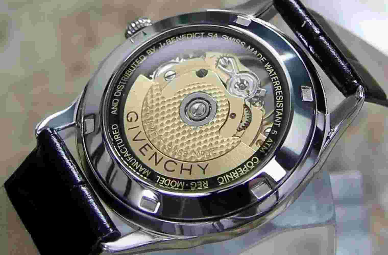 LN GIVENCHY Heartbeat Automatic Unisex Skeleton Stainless Swiss J.Benedict Watch