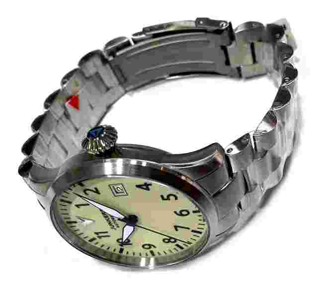 Junkers 100 Jahre Nachtflug Edition Wrist Watch 9.58.03.13.M Aviator 1 21/32in